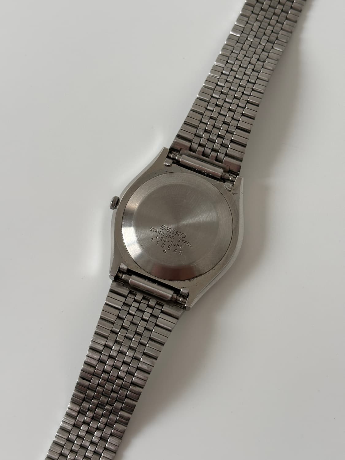 세이코 1970년대 빈티지 시계 SQ 네이비 다이얼 실버 쿼츠 남성 상품이미지7