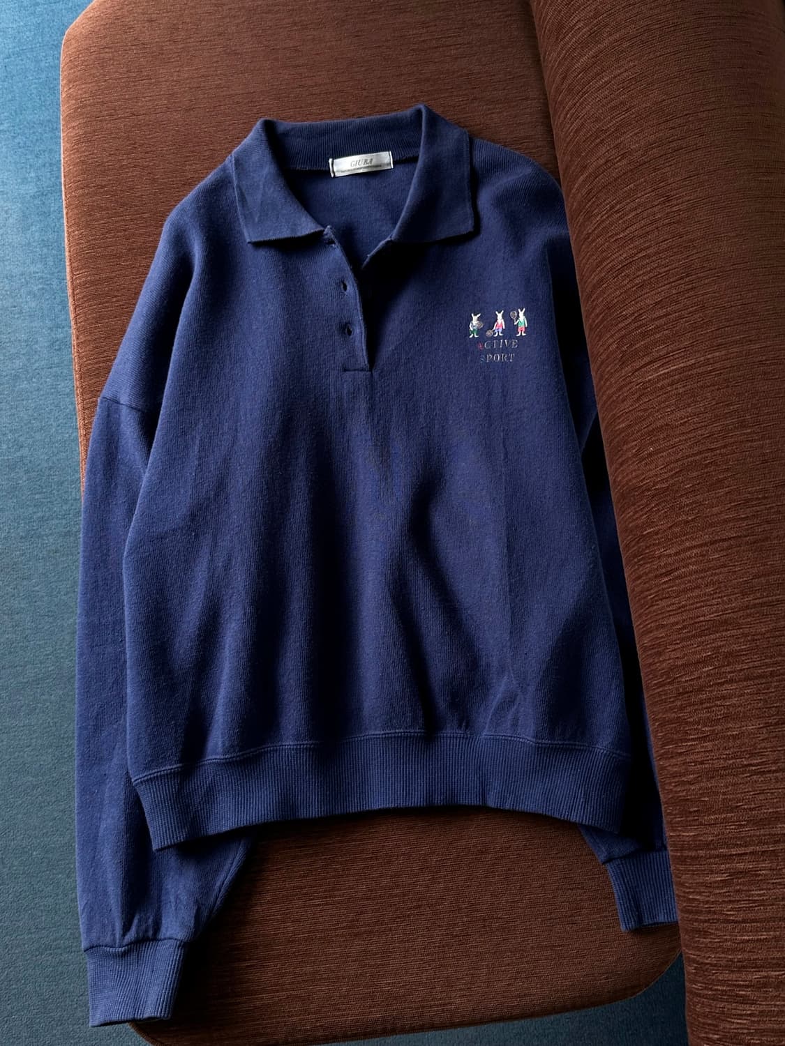 Design cotton polo knit top 상품이미지3