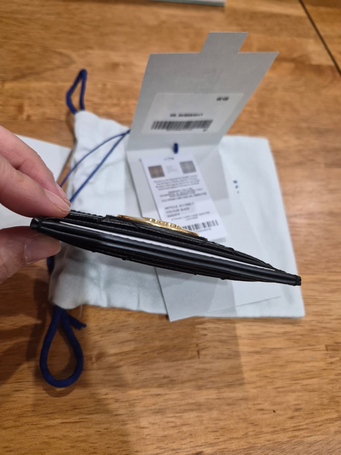 새상품/풀셋) 25시즌 버버리 스트랜드 퀼팅 가죽 카드 케이스 (블랙) 상품이미지6