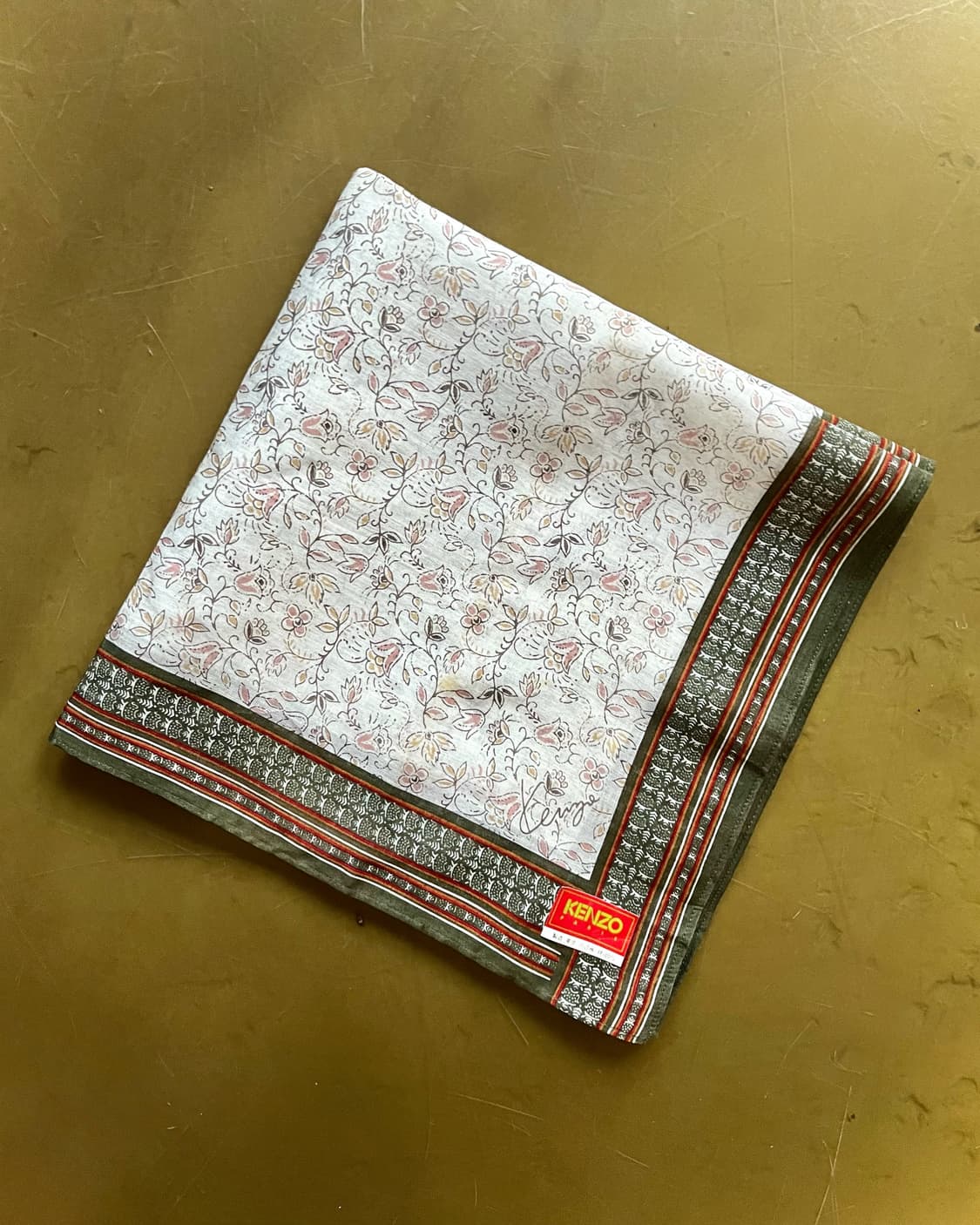 1980-90s Old KENZO Paisley Bandana Scarf 상품이미지8
