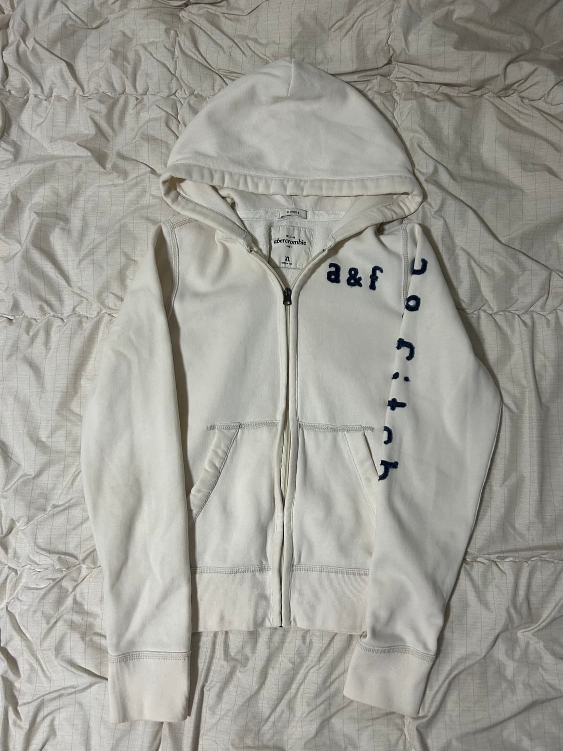 아베크롬비 팔로고 크림 후드집업 상품이미지3