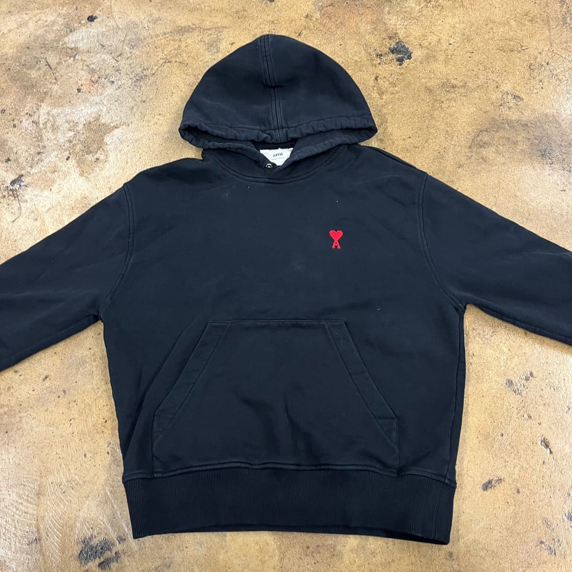 [정품/S] 아미 스몰 하트 블랙 후드티 b19 상품이미지3