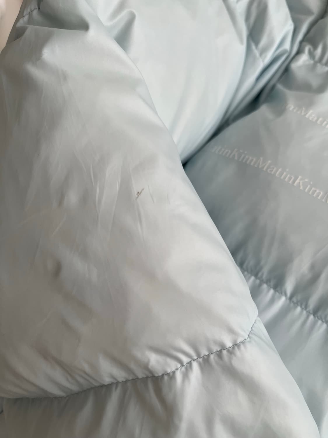 S) 마뗑킴 글로시 푸퍼 덕다운 패딩 스카이 상품이미지6