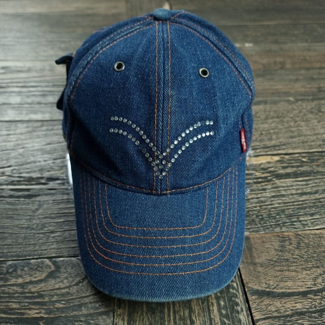 [리바이스] Y2K 빈티지 큐빅 로고 포켓 데님 볼캡 M19586 상품이미지2
