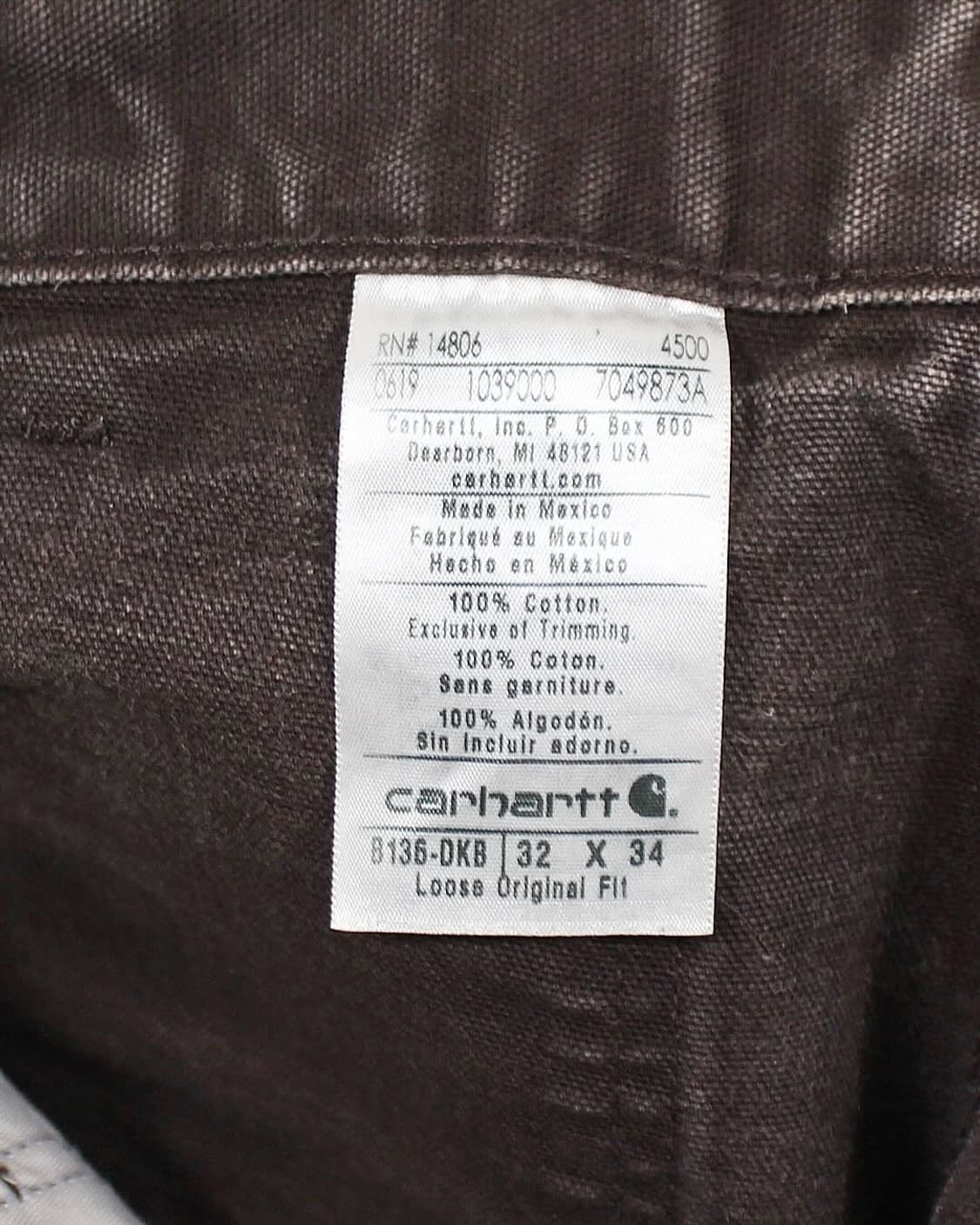 2019 칼하트 B136 DKB 다크브라운 더블니 카펜터 팬츠 상품이미지4