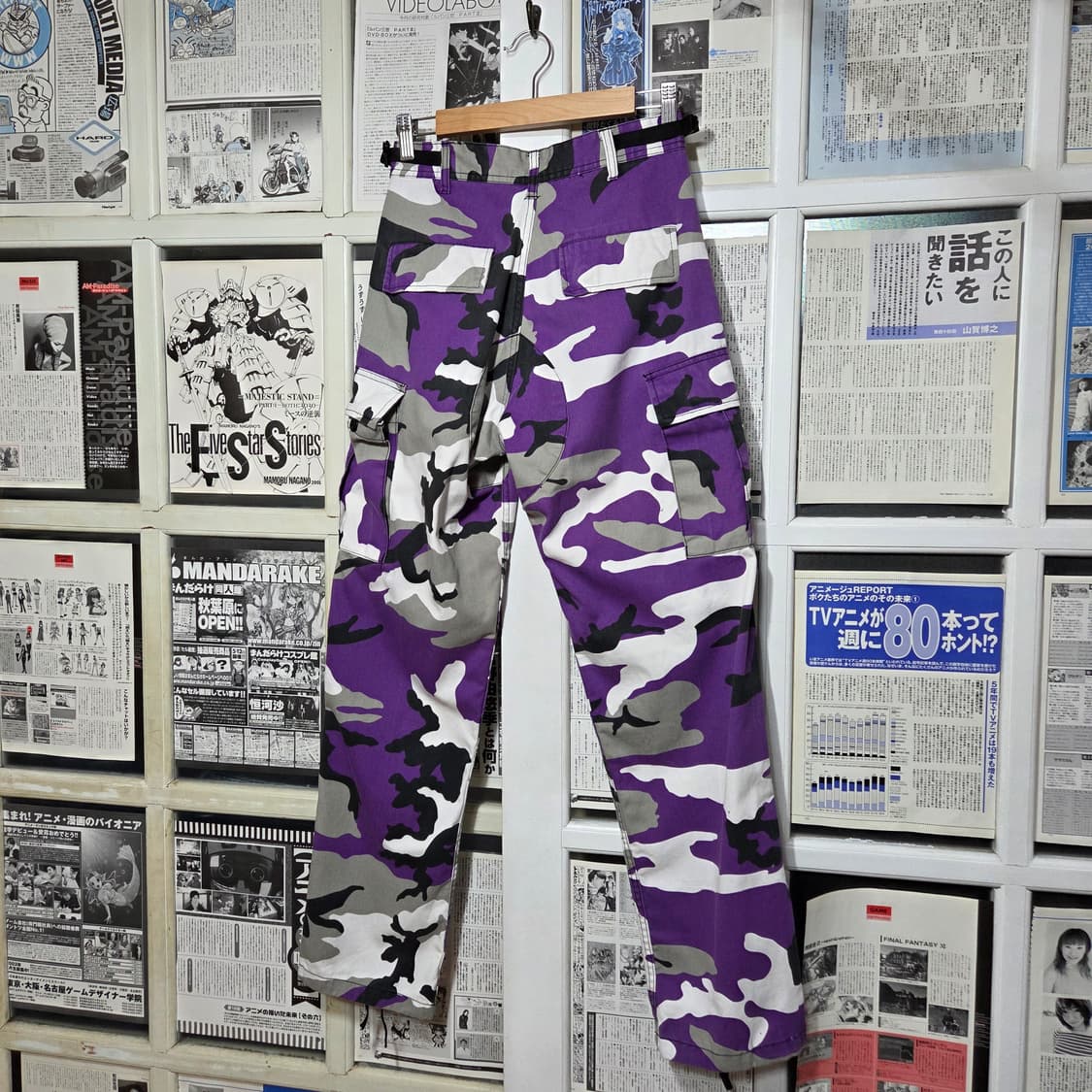 로스코 퍼플 카모 패턴 카고 팬츠 상품이미지5