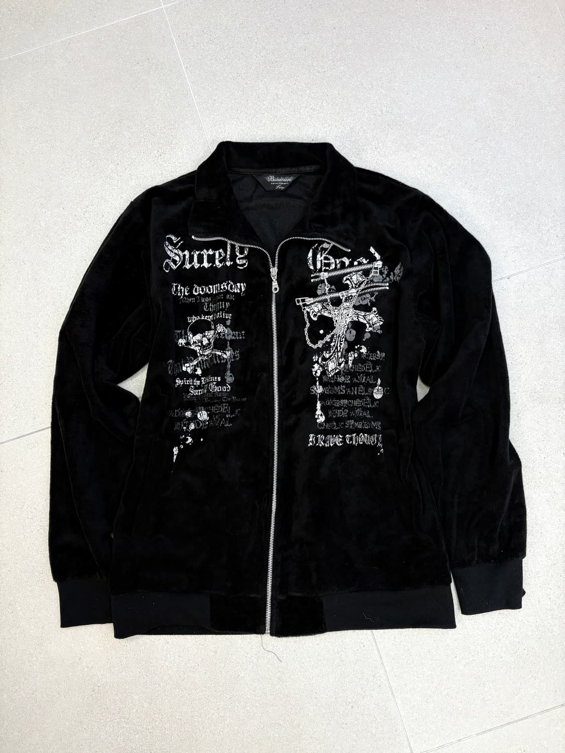 펑크 벨벳 체인 집업 상품이미지1