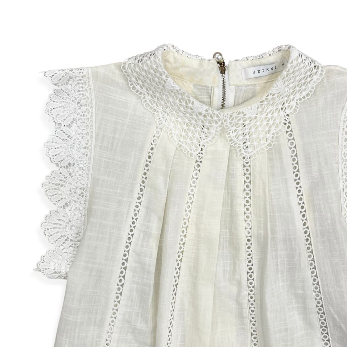 Lace Detail Cotton Sleeveless Top 상품이미지3