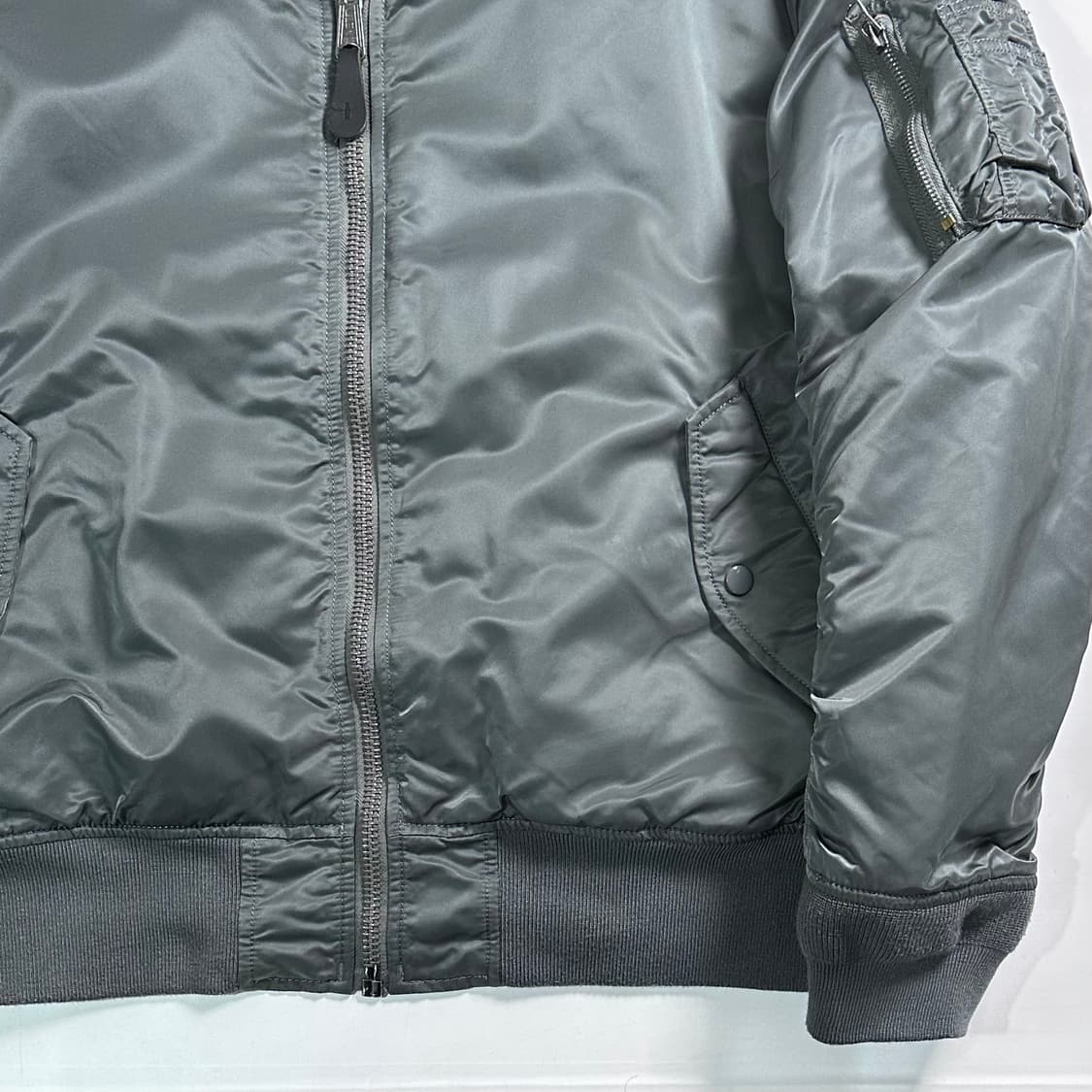 알파인더스트리 그레이 후드 ma-1 자켓 상품이미지4