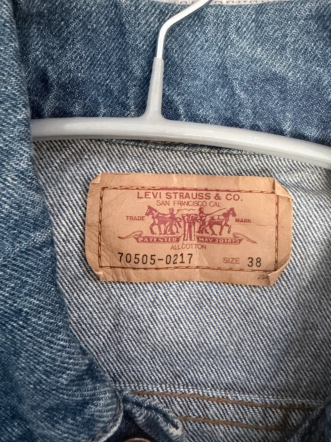 90s 리바이스 70505 빈티지 페이딩 타입3 트러커 데님자켓 N919 상품이미지5