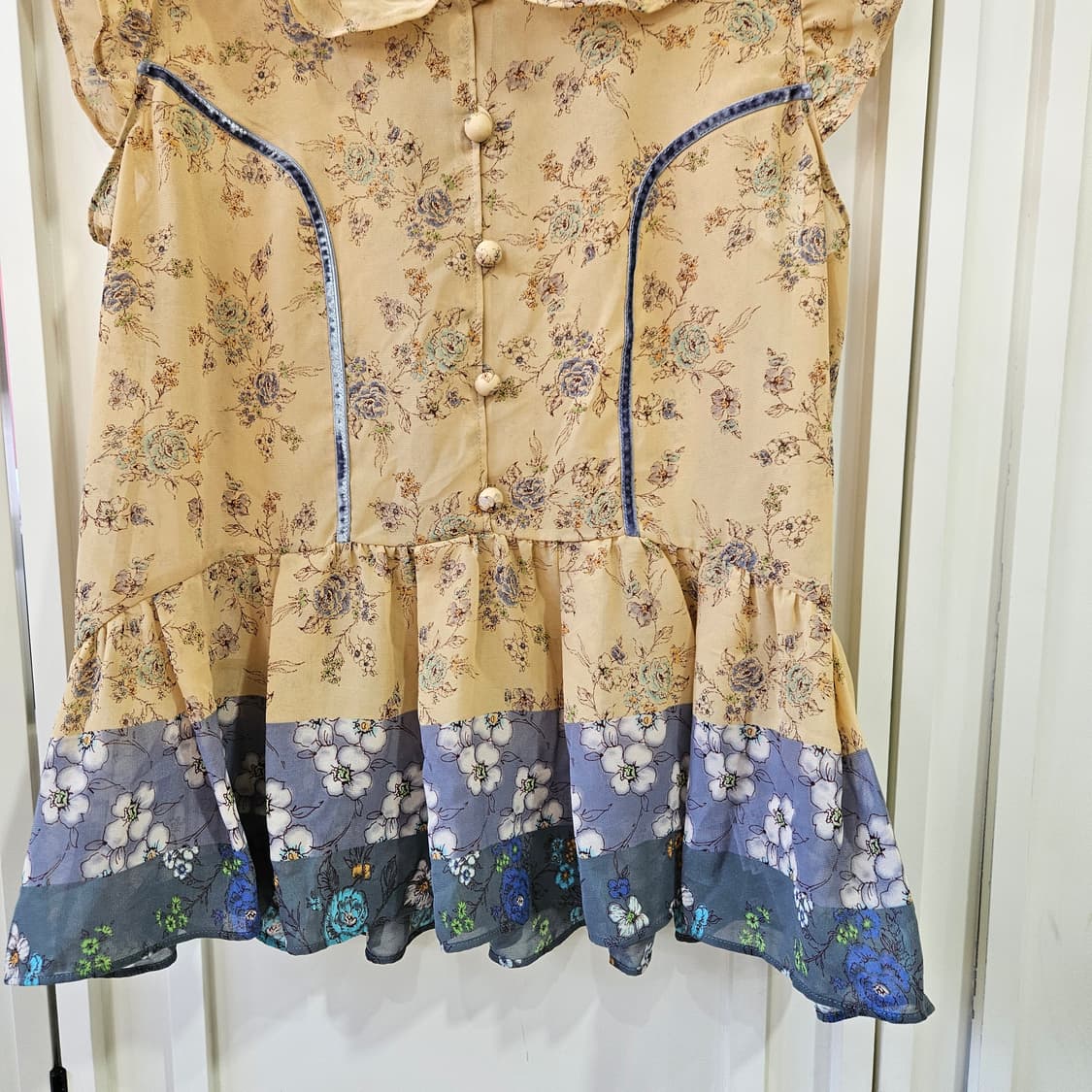 (JILL STUART) 빈티지 플로럴 프릴 튜닉 블라우스 상품이미지4