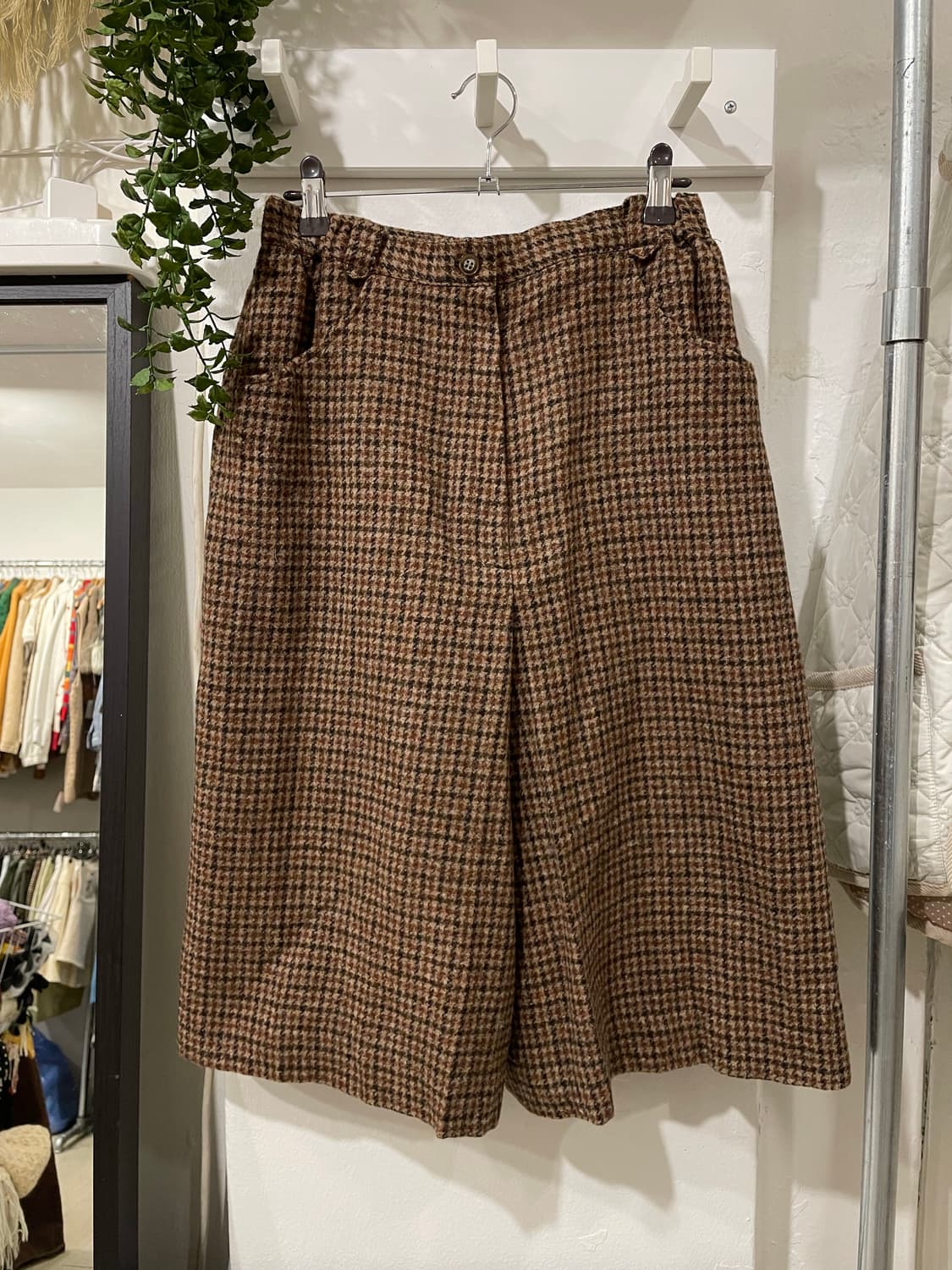 울 체크 카프리 팬츠 상품이미지6