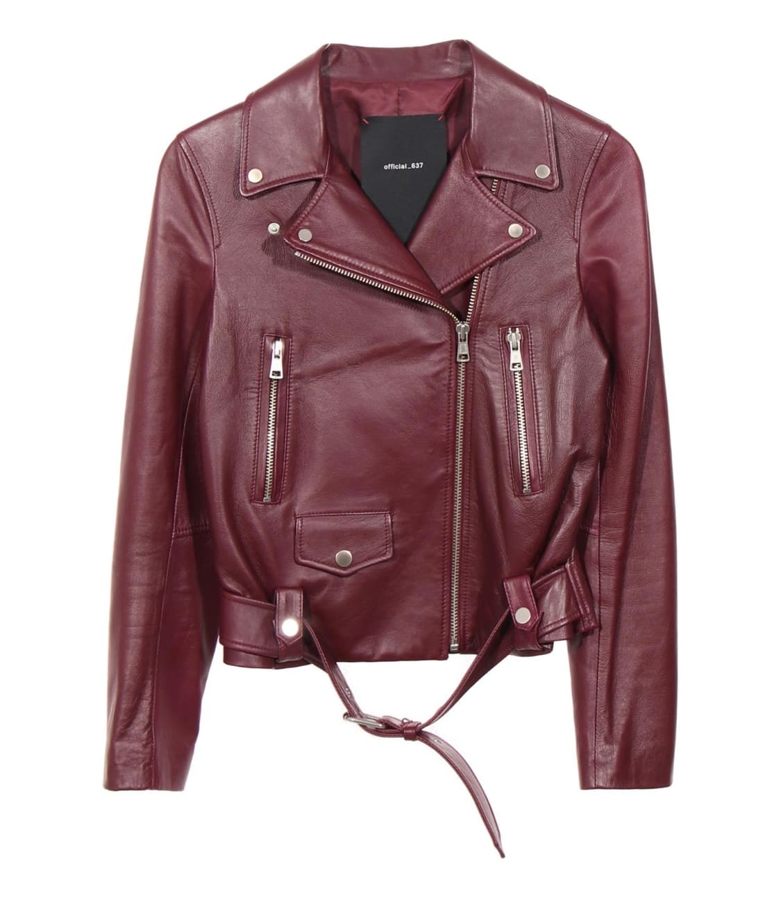 a.t corner official 637 버건디 와인 라이더 자켓  상품이미지5