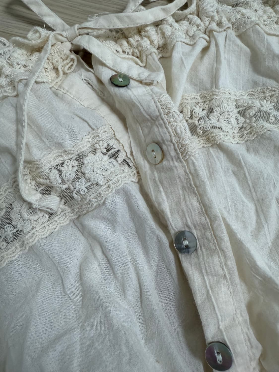 모리걸 아이보리 슬리브리스 상품이미지4