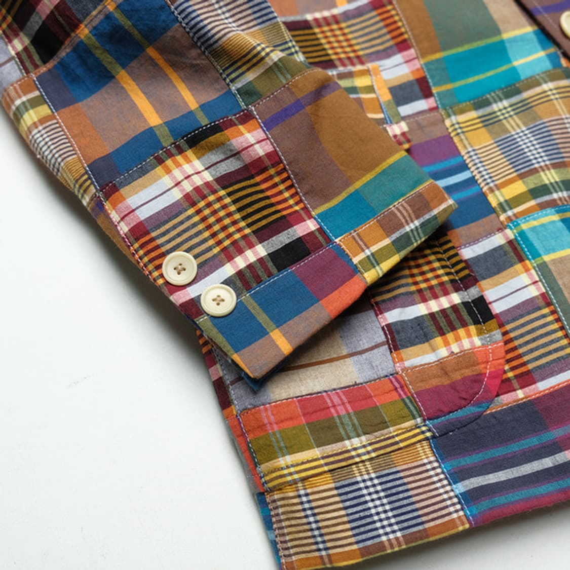X블루블루 madras patchwork blazer 상품이미지4