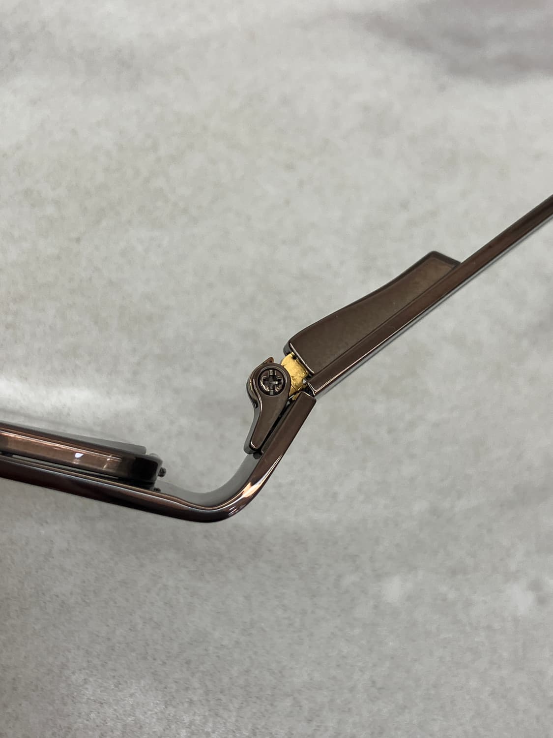 포르테 FORTE 유광 브론즈 스퀘어 반무테 안경 상품이미지4