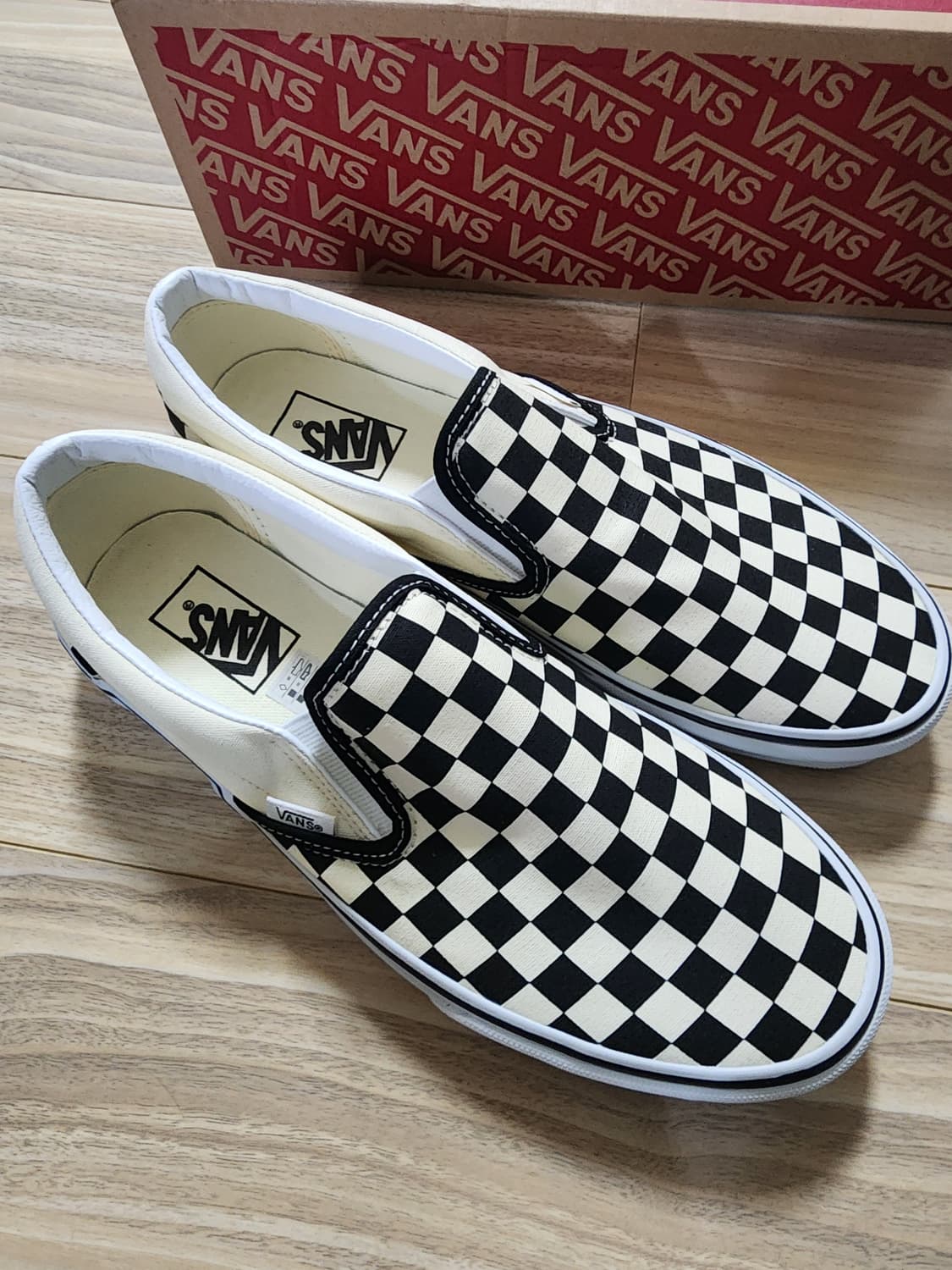 반스클래식슬립온체커보드운동화스니커즈275사이즈 상품이미지5