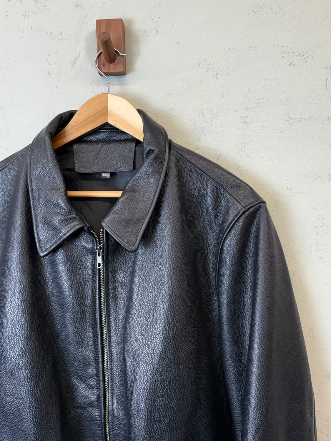 빈티지 소가죽 블랙 싱글 라이더 자켓 상품이미지3