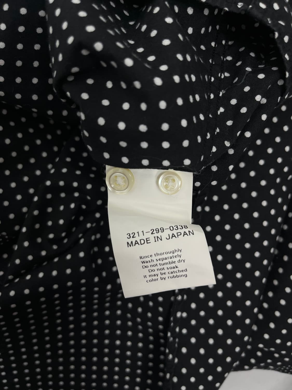 Vintage (maede in japan) 도트패턴 셔츠  상품이미지6