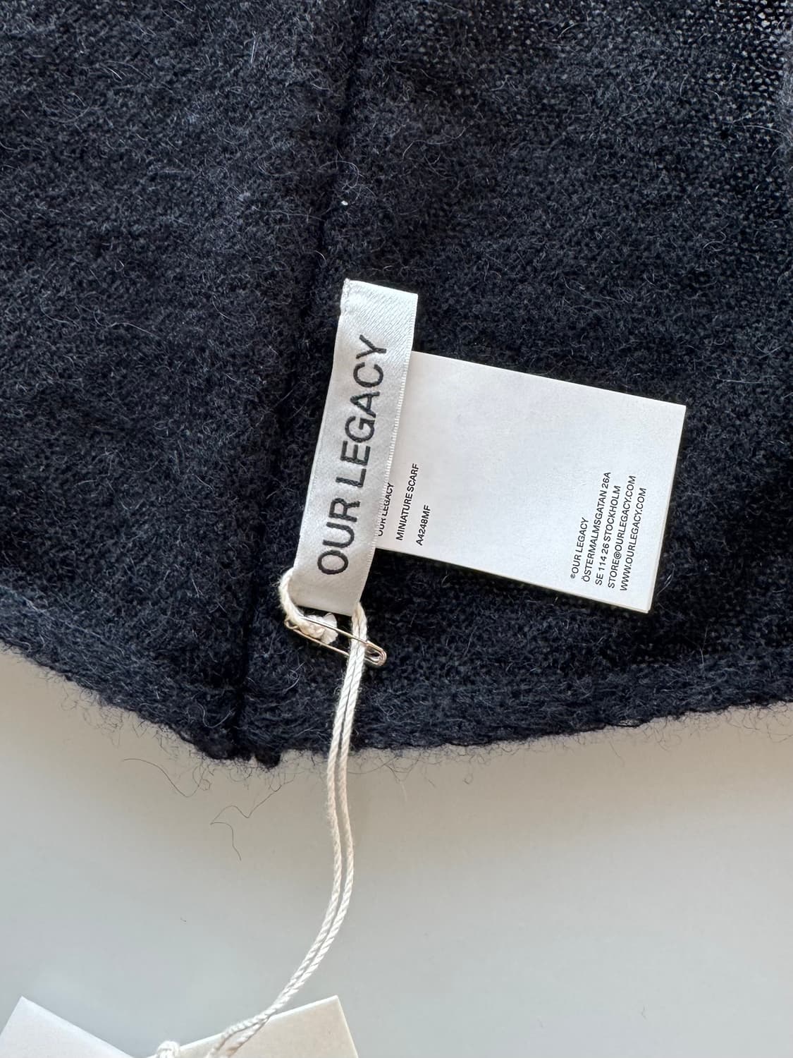 아워레가시 미니어쳐 스카프 블랙 알파카 상품이미지7