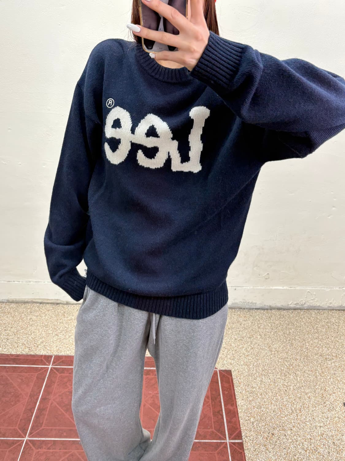 LEE 니트 네이비 상품이미지3