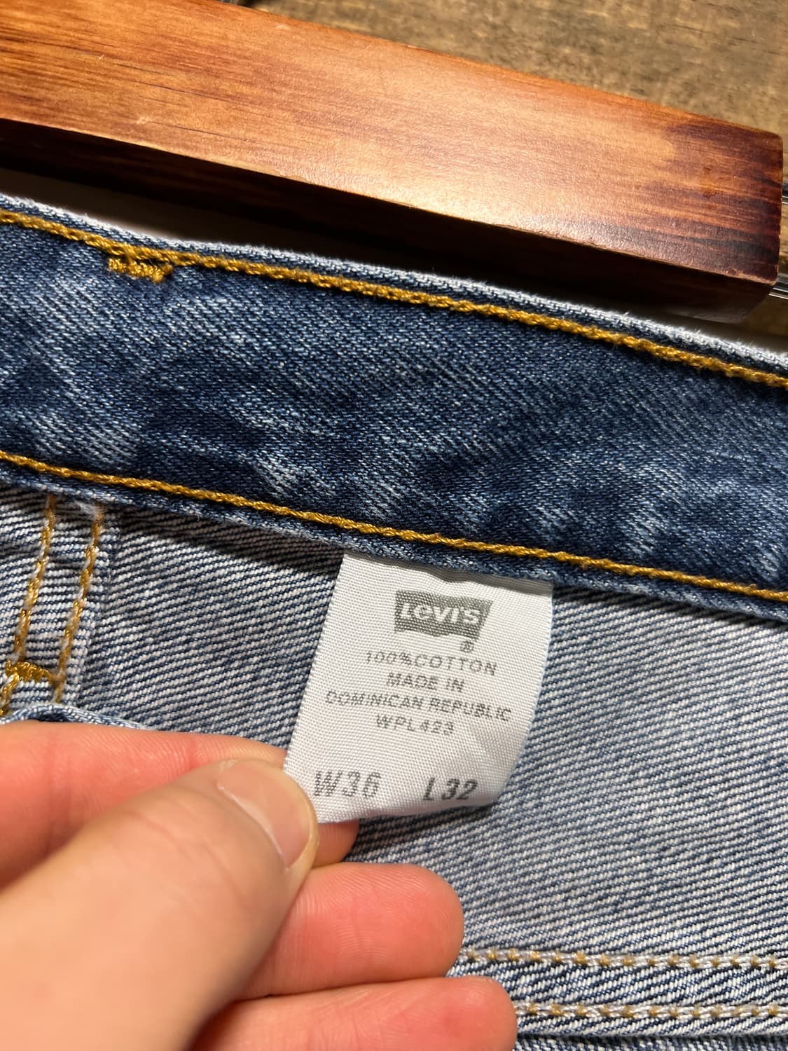 [33]00's 리바이스 USA 501 미디엄블루 데님 팬츠 상품이미지6