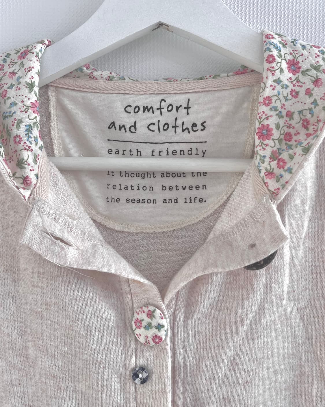 모리걸 잔꽃 단추 후드집업 상품이미지3