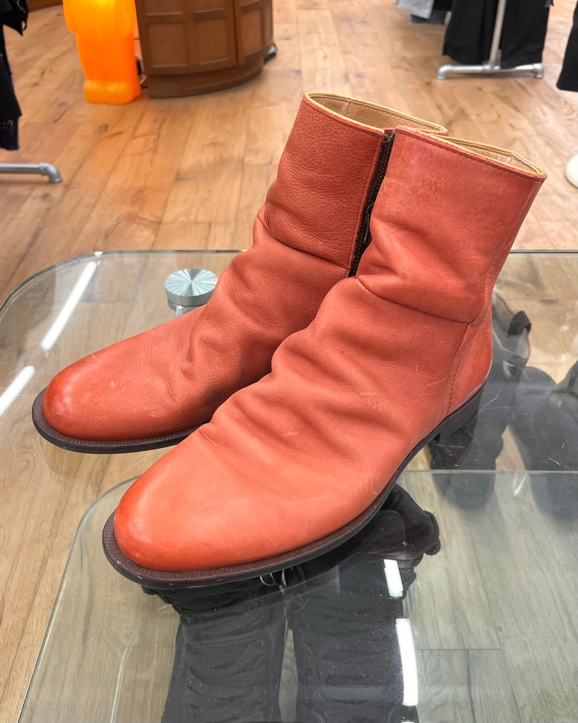 [250] 알프레도바니스타 링클 레더 부츠 상품이미지1