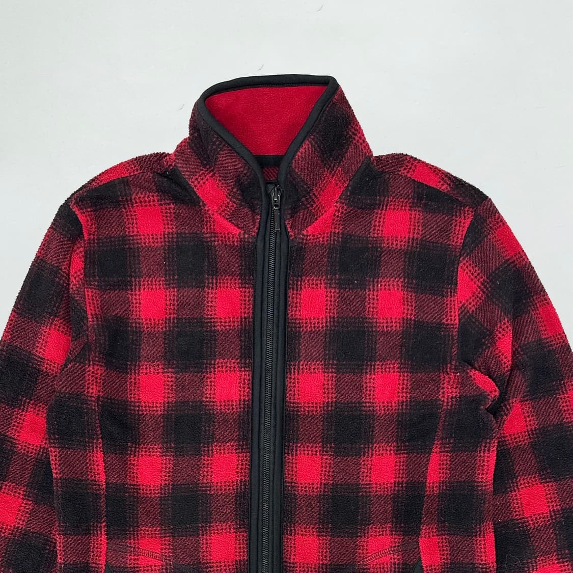 유니클로 micro fleece 체크 집업 상품이미지2