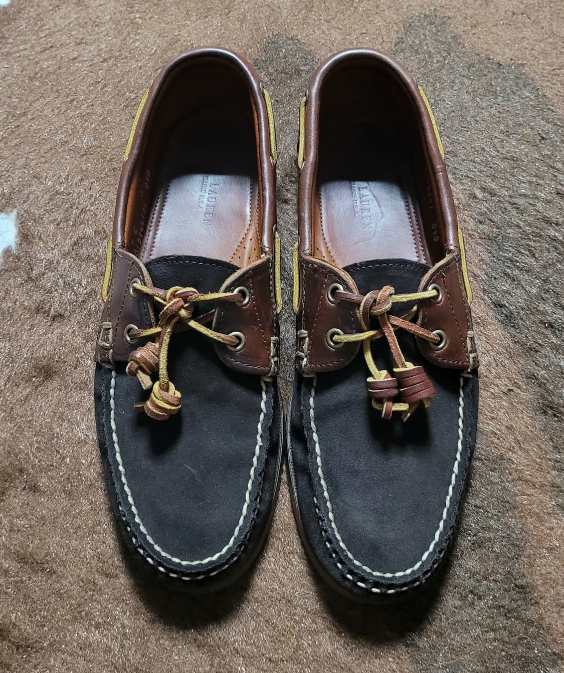 폴로 랄프로렌 남성용 스웨이드 보트슈즈(9E/Made in USA) 상품이미지7