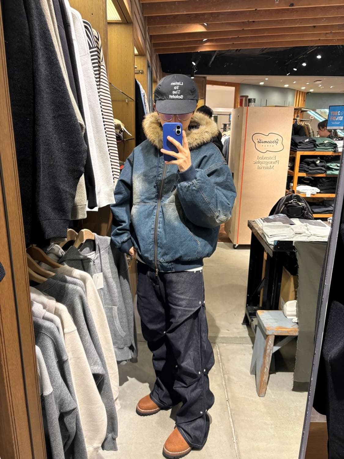 FAKE FUR ZIP UP HOODIE 투웨이 인조 모피 지퍼 후드티 상품이미지2