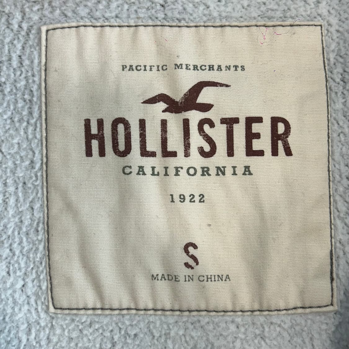 Hollister 홀리스터 아이보리 로고 그레이 후드집업 상품이미지7