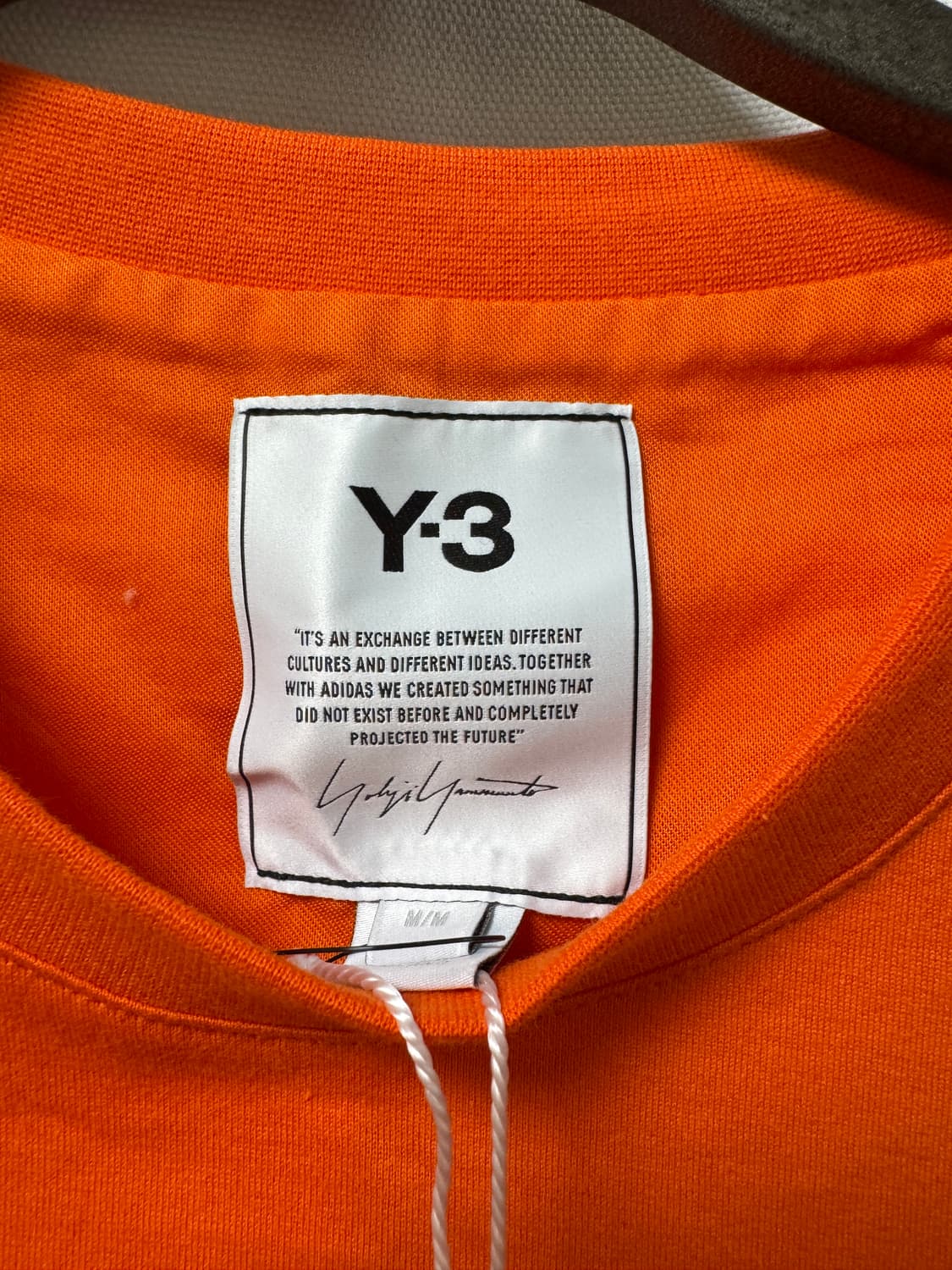 Y3 오렌지색 반팔 티셔츠 M 상품이미지5