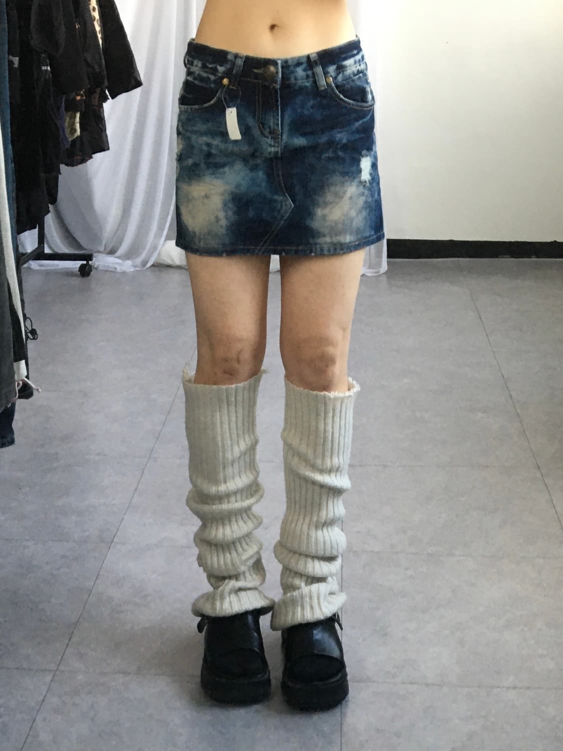 Back point denim skirt 상품이미지5