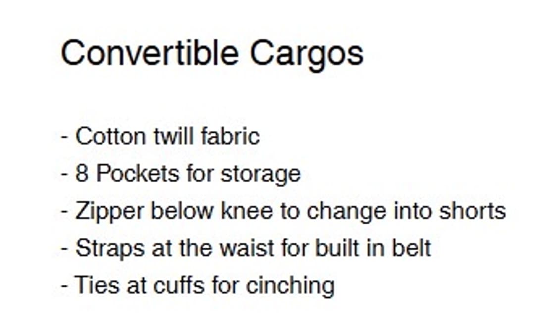 Jackson Napier Convertible Cargo Pants 상품이미지5