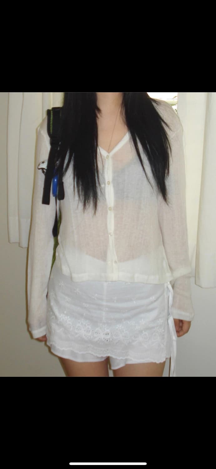 아워캐비넷 calm slim cardigan 아이보리 상품이미지1