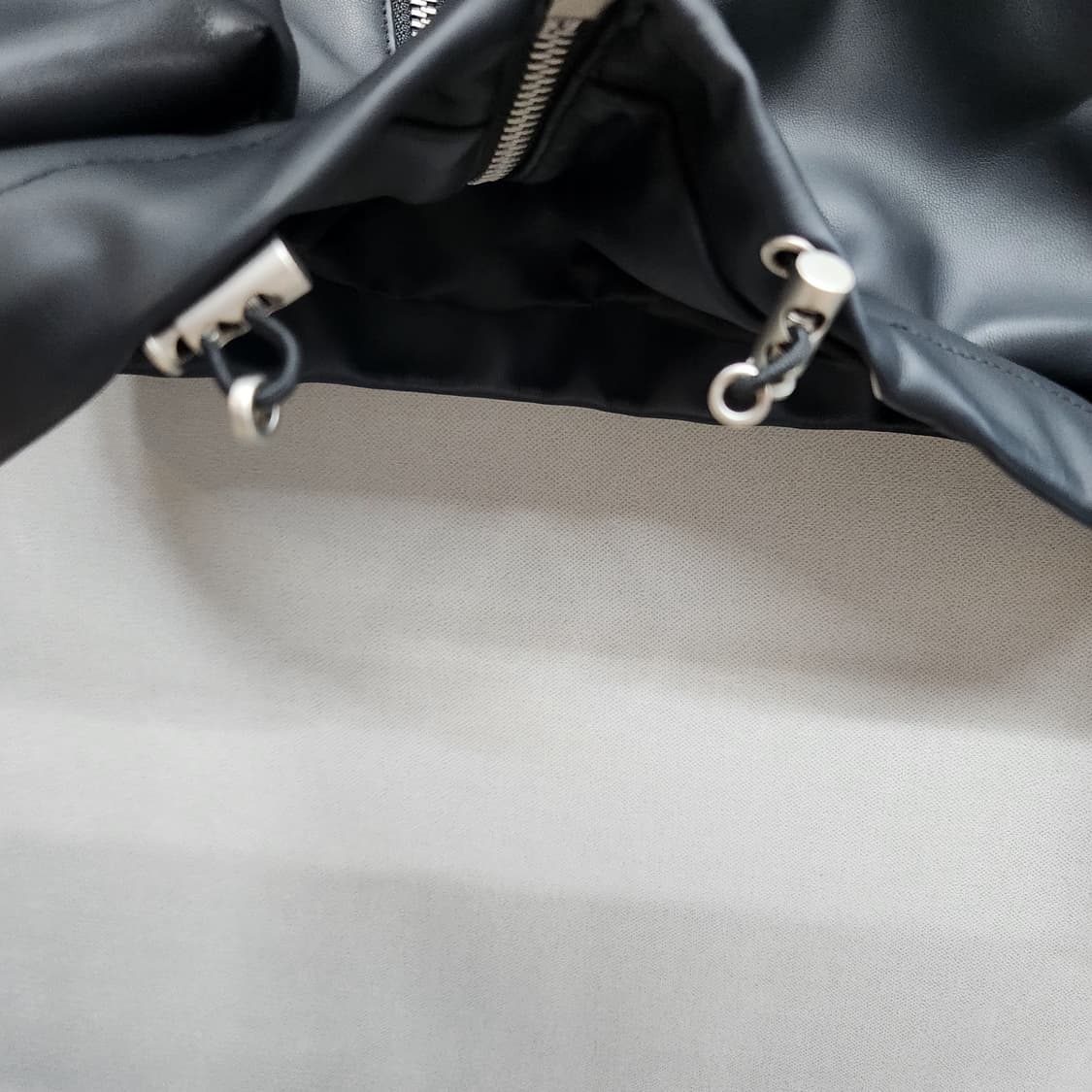 라퍼지스토어 가죽 레더 크롭 투웨이 스트링 자켓 S(L) 상품이미지5