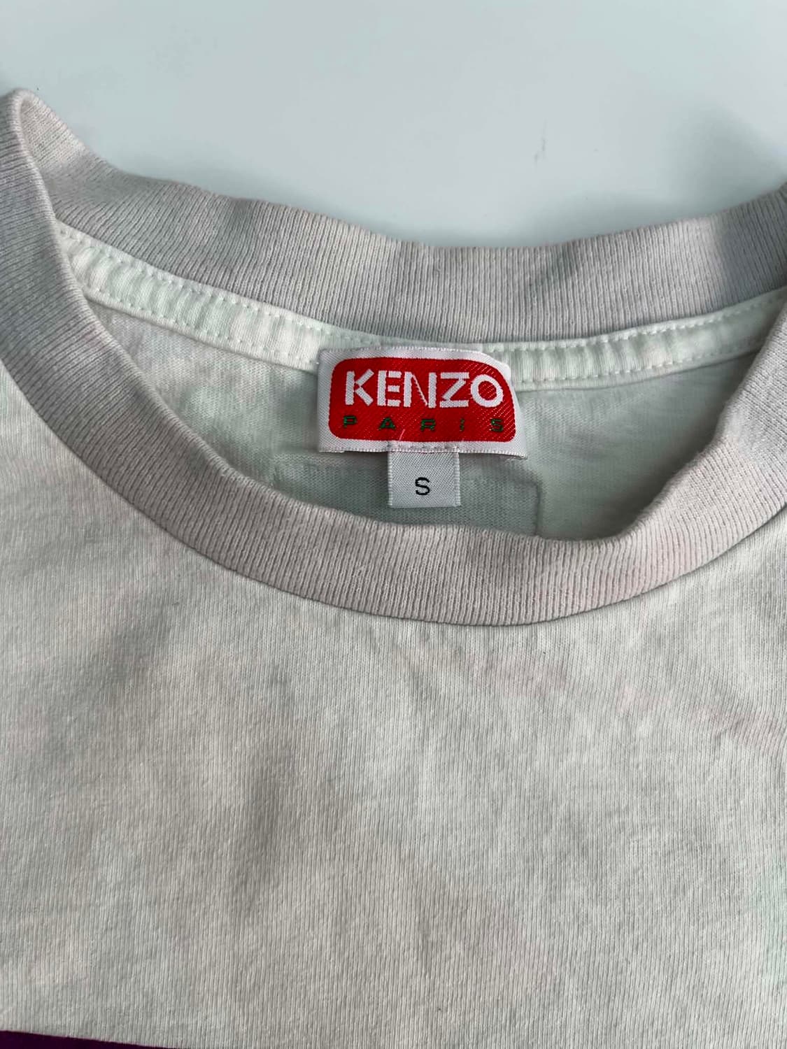[S]Kenzo 겐조 바시티 빅K 반팔 티셔츠 오프화이트 상품이미지4