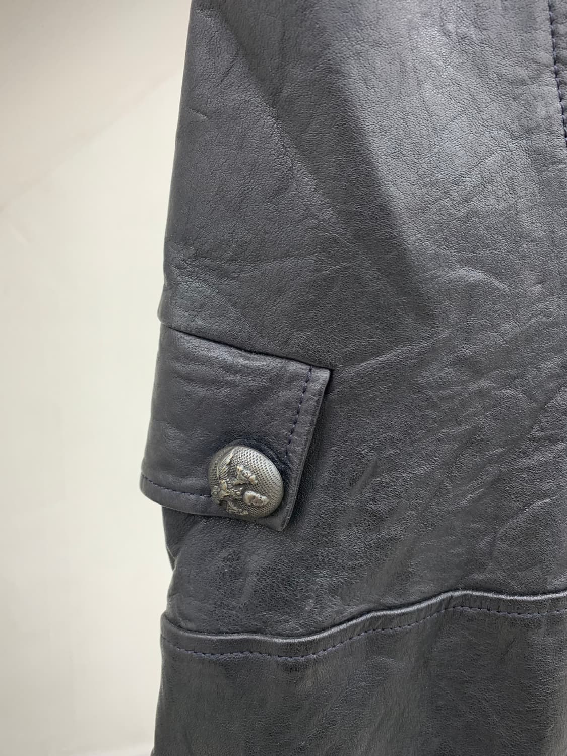 Lambskin leather asymmetrical vest  상품이미지10