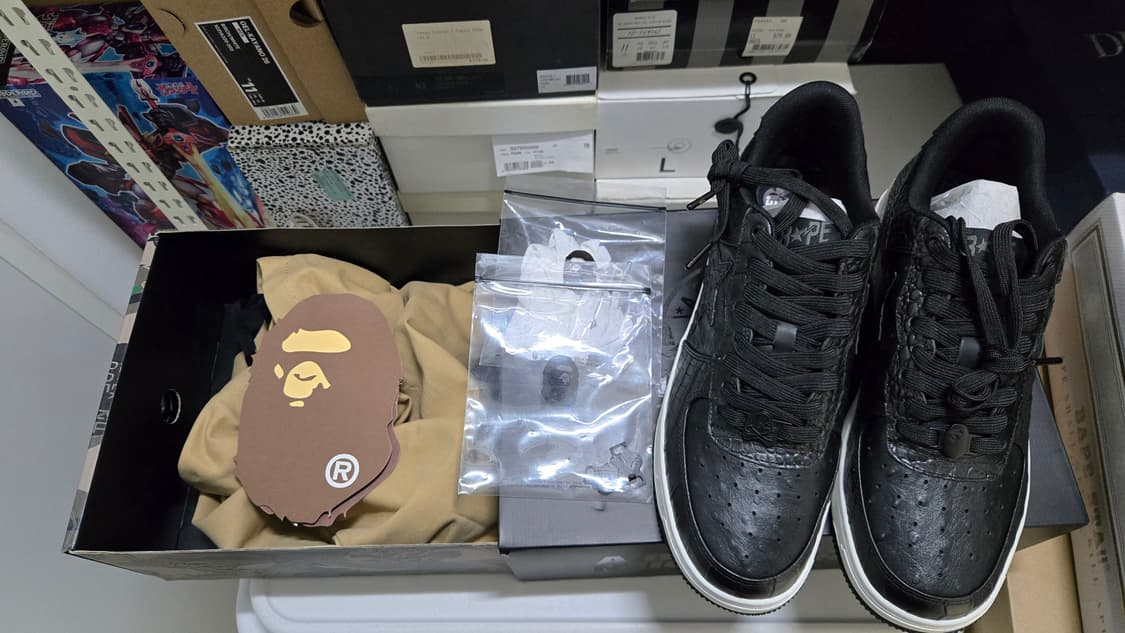 베이프 X 네이버후드 베이프스타 파이톤 블랙 11사이즈(290) 상품이미지2