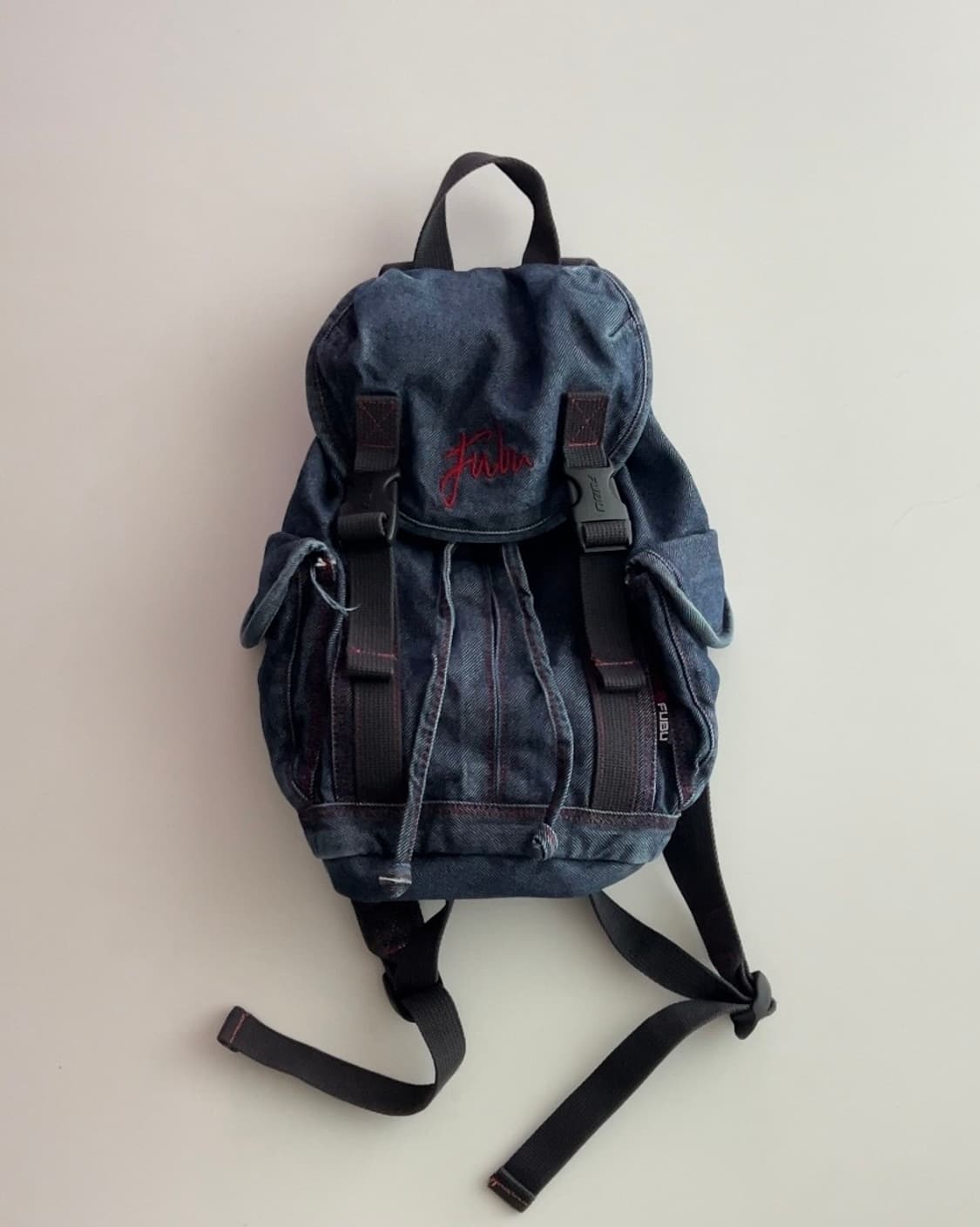 푸부 빈티지 데님 백팩 상품이미지1
