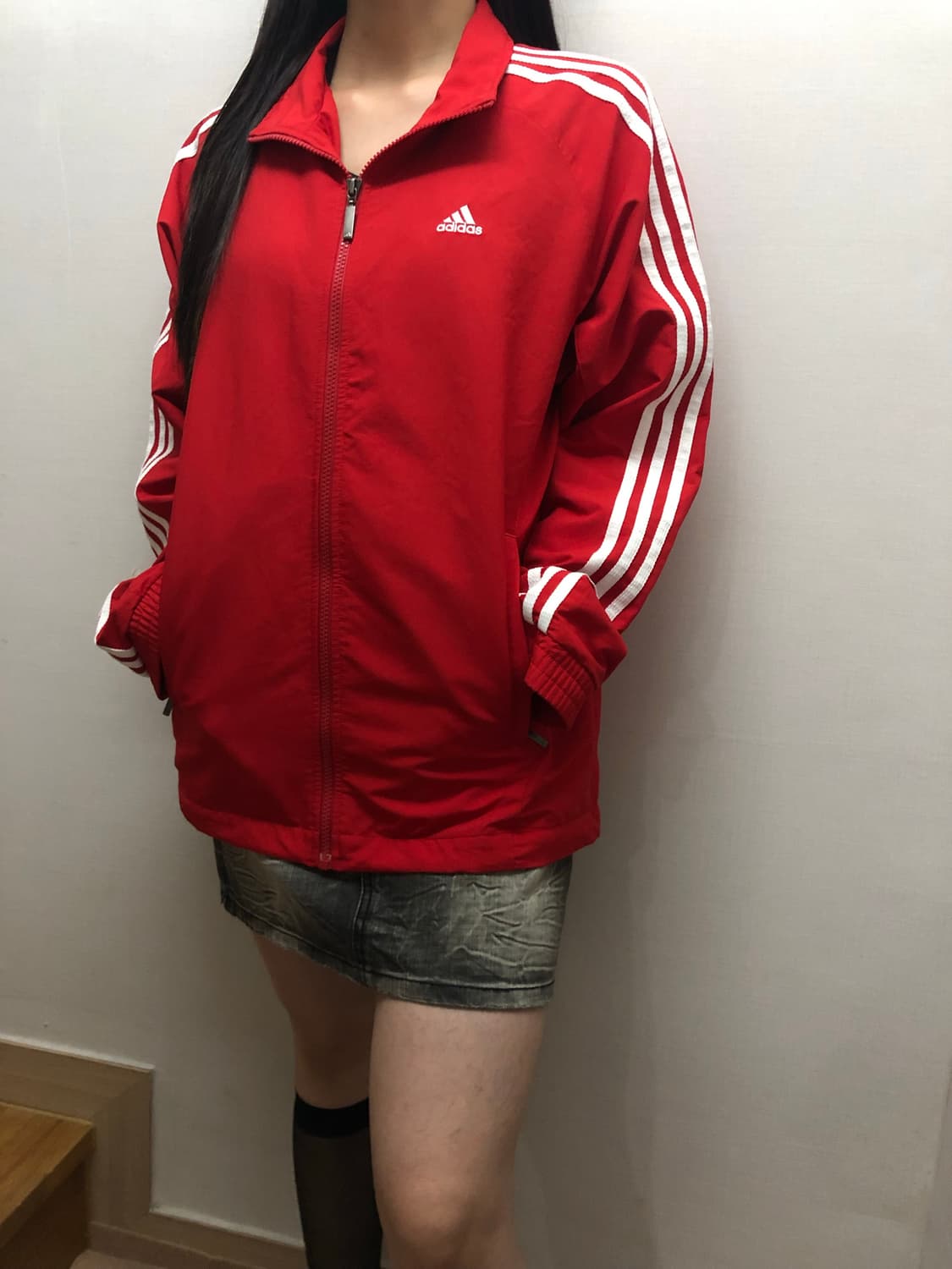 빈티지 아디다스 레드 바람막이 상품이미지4