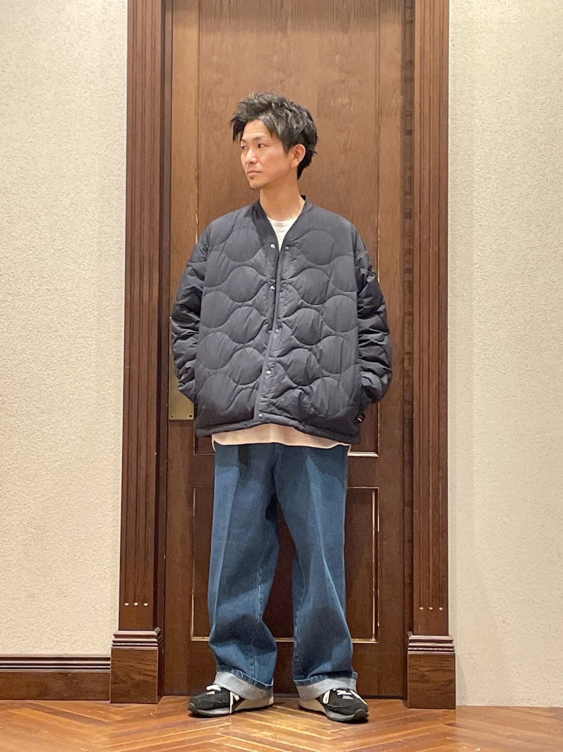 나노유니버스 니시카와 경량 패딩 다운 자켓 블랙 L 상품이미지8