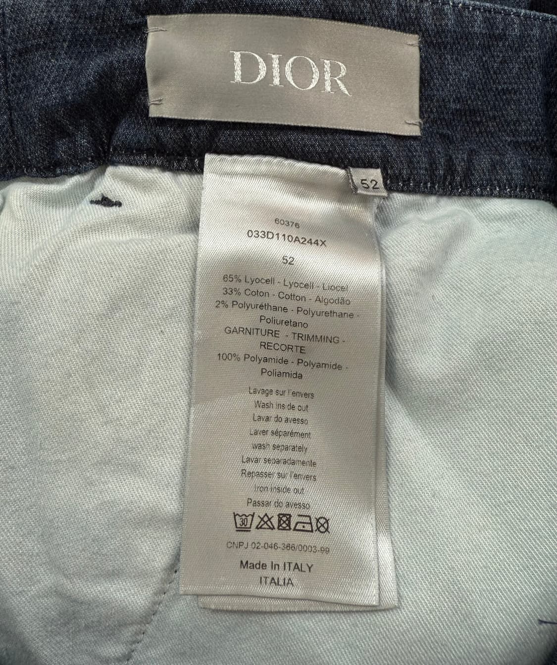 디올 옴므 22SS 데님 카고 팬츠 상품이미지9