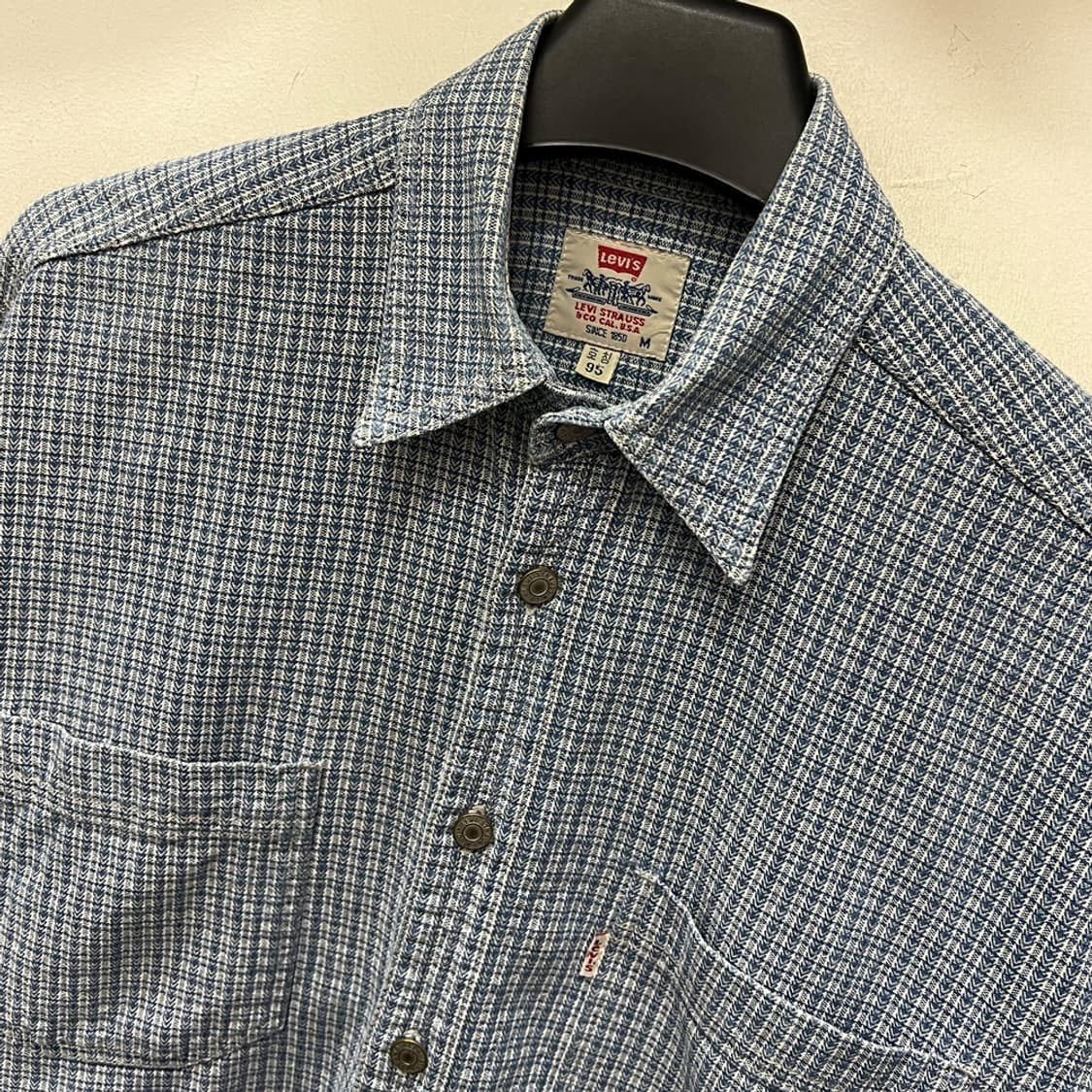 00s 리바이스 화이트탭 캐슬 체크 오버핏 셔츠 남방 M 상품이미지3