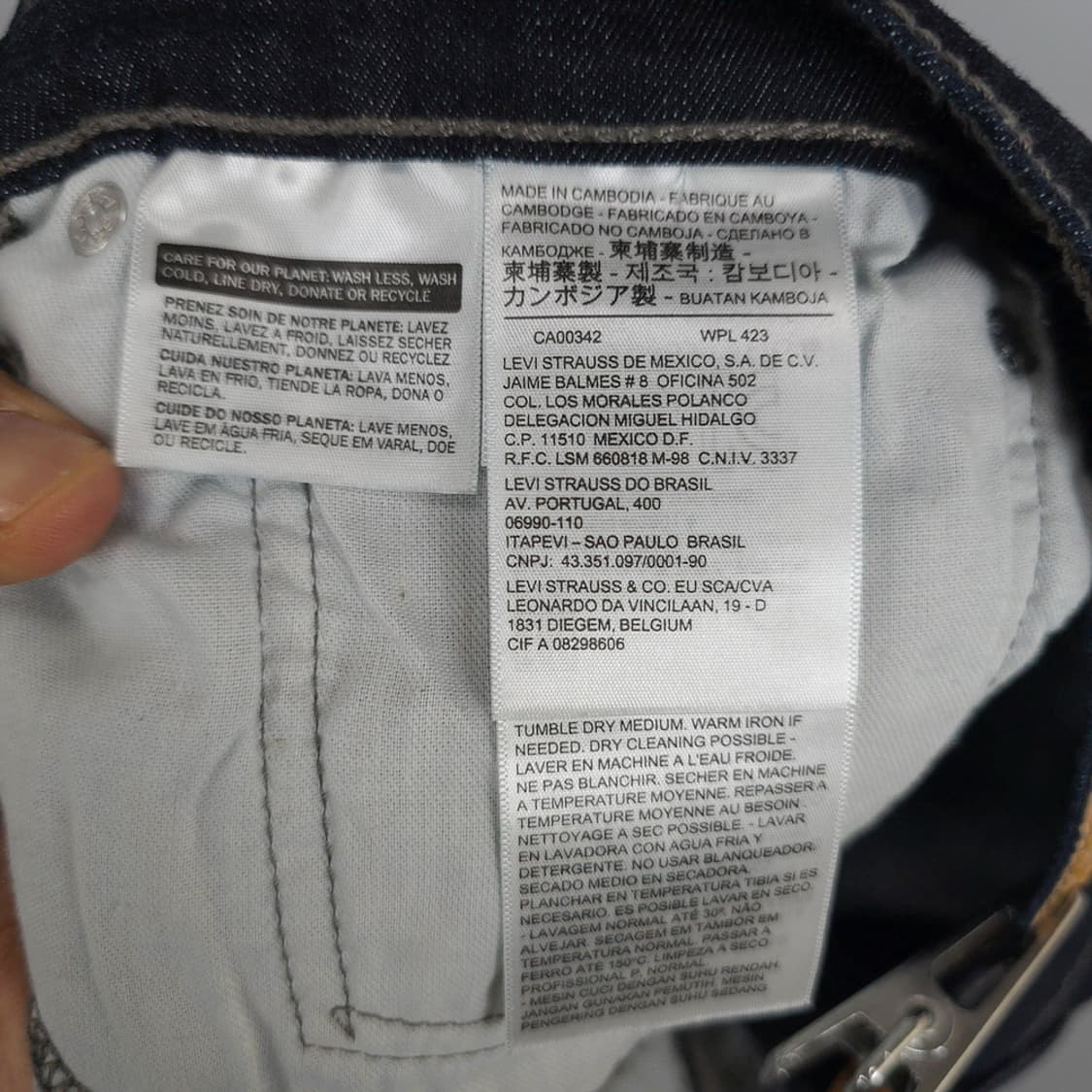 리바이스 Levis 527 데님 하프팬츠 생지 진청 36 상품이미지7