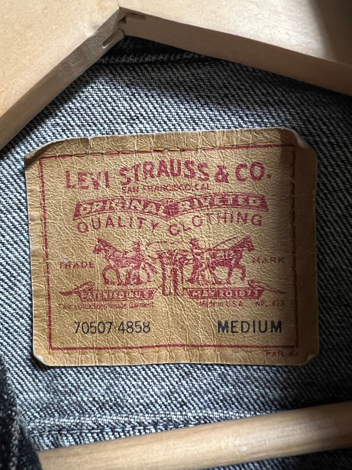 빈티지 리바이스 70507-4858 흑청 트러커 자켓 상품이미지5