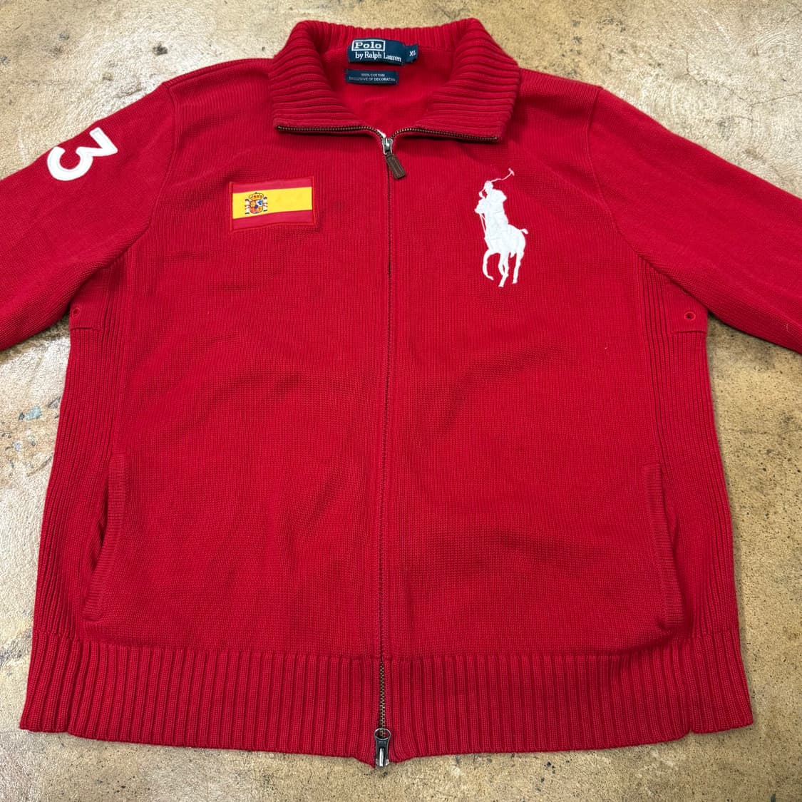 폴로 랄프로렌 레드 에스파냐 니트 집업  상품이미지3