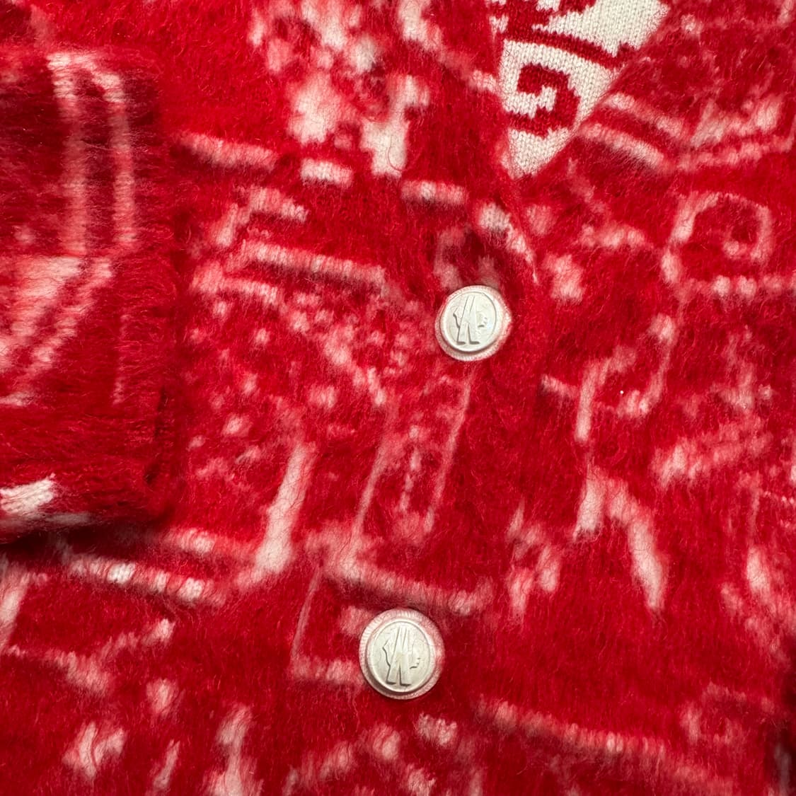 Name : 몽클레어 몽클레르 모헤어 패턴 각인버튼 가디건 :) 상품이미지4