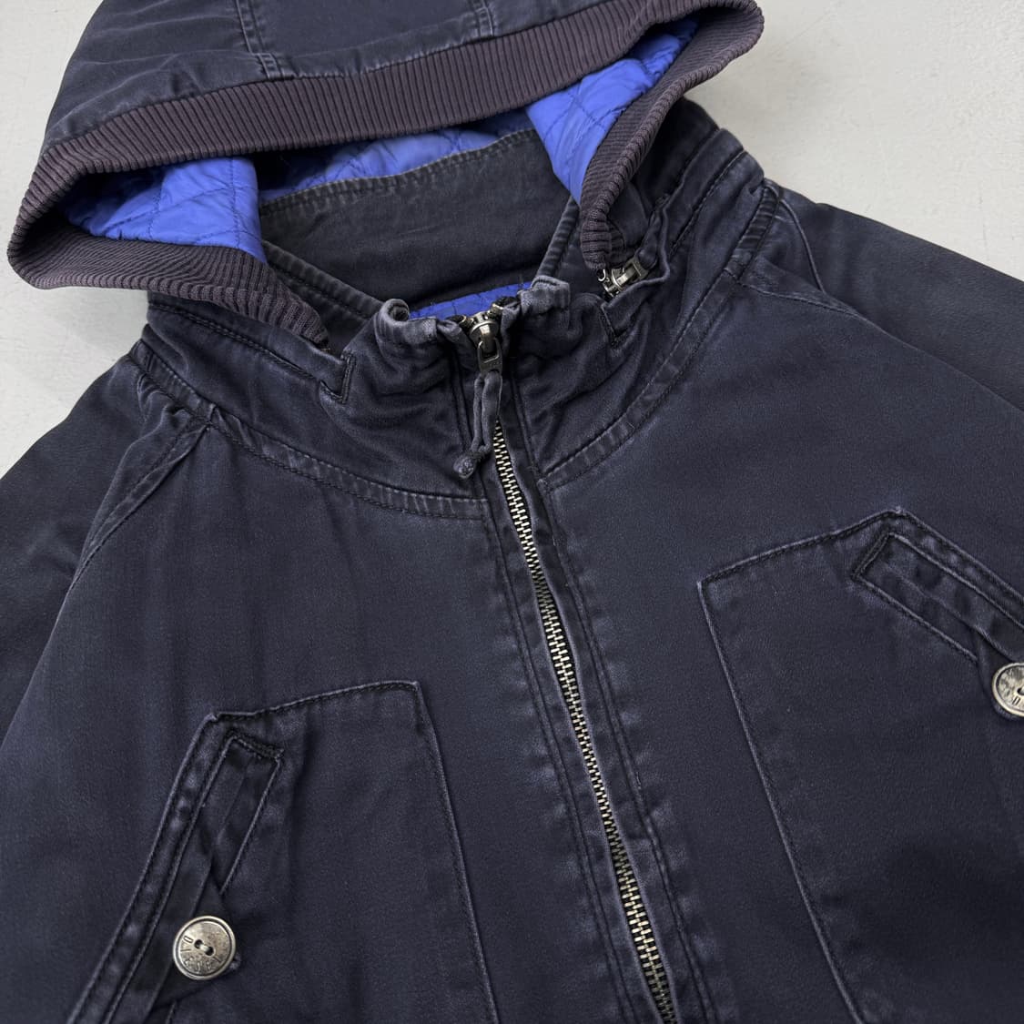 디젤 멀티포켓 가먼트다잉 워싱 밀리터리 후드 자켓 상품이미지3